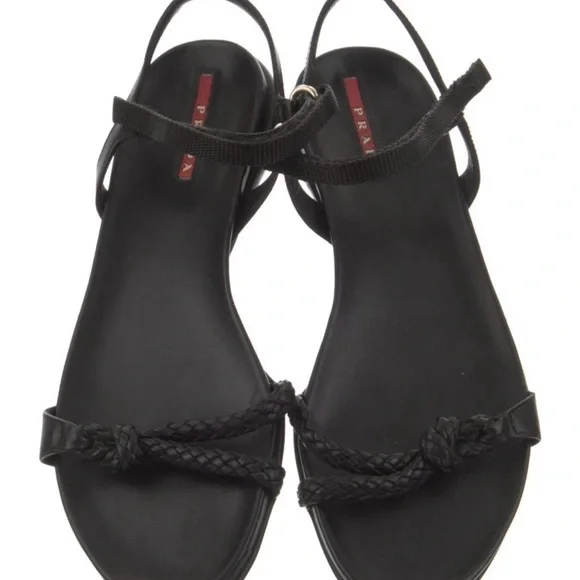 Prada Leather Slingback Sandals - Picture 3 of 5